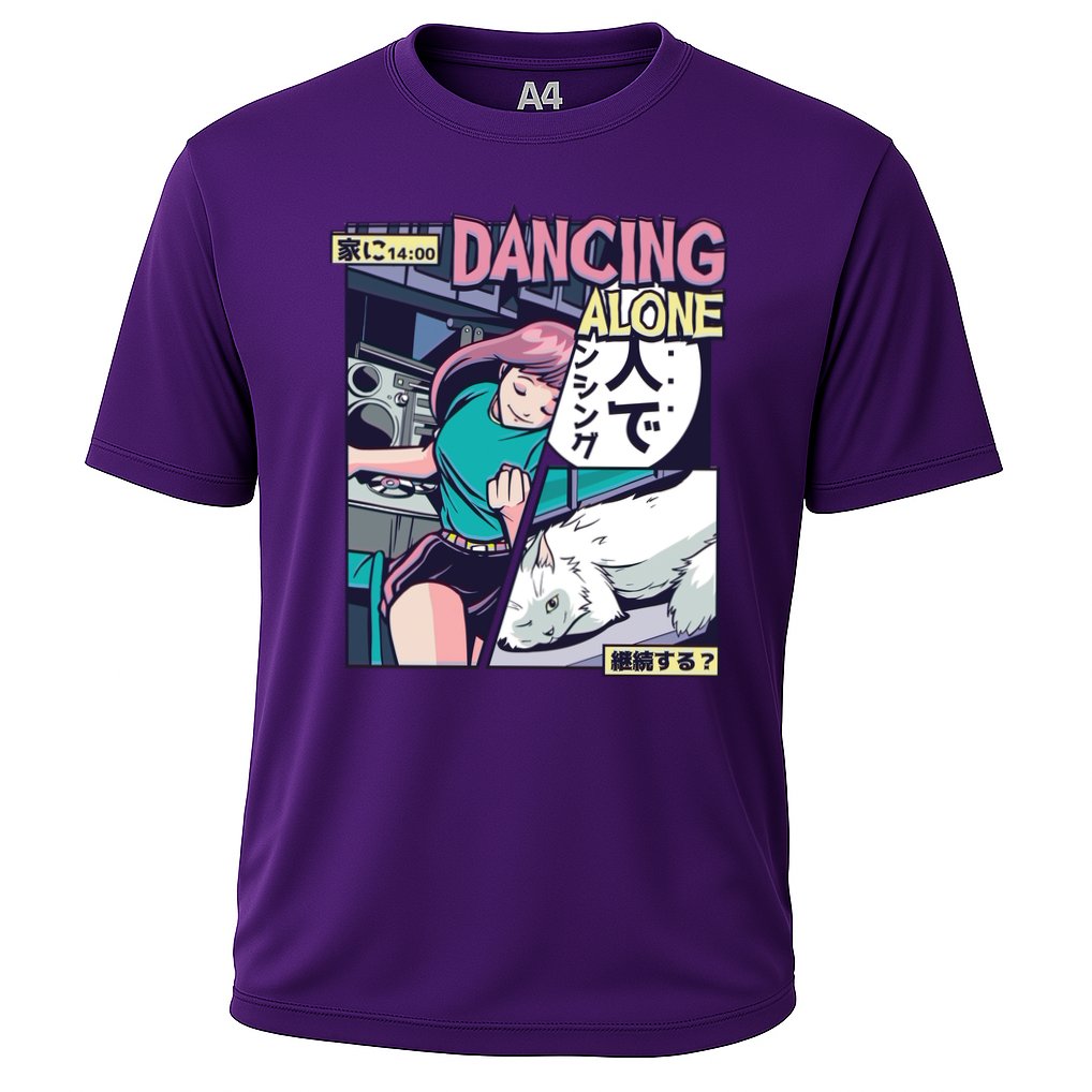 Dancing Alone Anime Cooling Performance Crew T-Shirt