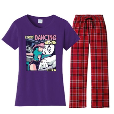 Dancing Alone Anime Women's Flannel Pajama Set