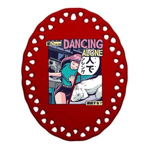 Dancing Alone Anime Ceramic Oval Ornament