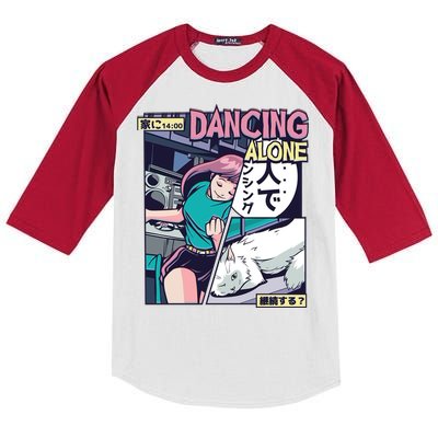 Dancing Alone Anime Kids Colorblock Raglan Jersey