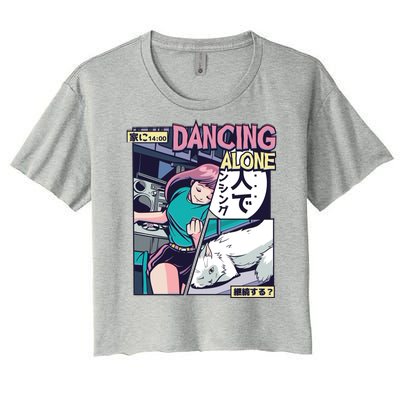 Dancing Alone Anime Women's Crop Top Tee