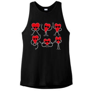 Dancing Hearts Dance Challenge Valentines Day Ladies PosiCharge Tri-Blend Wicking Tank