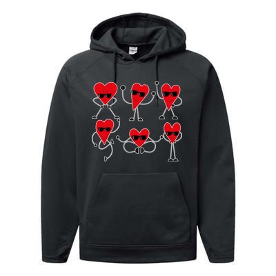 Dancing Hearts Dance Challenge Valentines Day Performance Fleece Hoodie