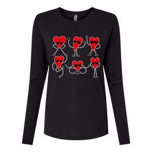 Dancing Hearts Dance Challenge Valentines Day Womens Cotton Relaxed Long Sleeve T-Shirt