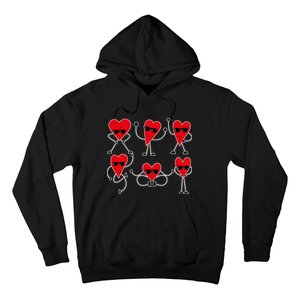 Dancing Hearts Dance Challenge Valentines Day Hoodie