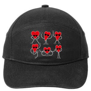 Dancing Hearts Dance Challenge Valentines Day 7-Panel Snapback Hat