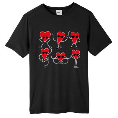 Dancing Hearts Dance Challenge Valentines Day Tall Fusion ChromaSoft Performance T-Shirt