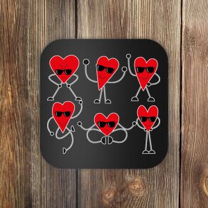 Dancing Hearts Dance Challenge Valentines Day Coaster