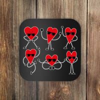 Dancing Hearts Dance Challenge Valentines Day Coaster