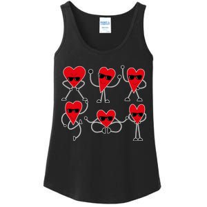 Dancing Hearts Dance Challenge Valentines Day Ladies Essential Tank