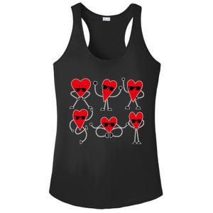 Dancing Hearts Dance Challenge Valentines Day Ladies PosiCharge Competitor Racerback Tank