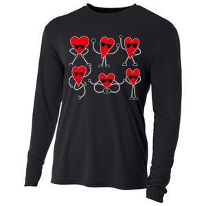 Dancing Hearts Dance Challenge Valentines Day Cooling Performance Long Sleeve Crew