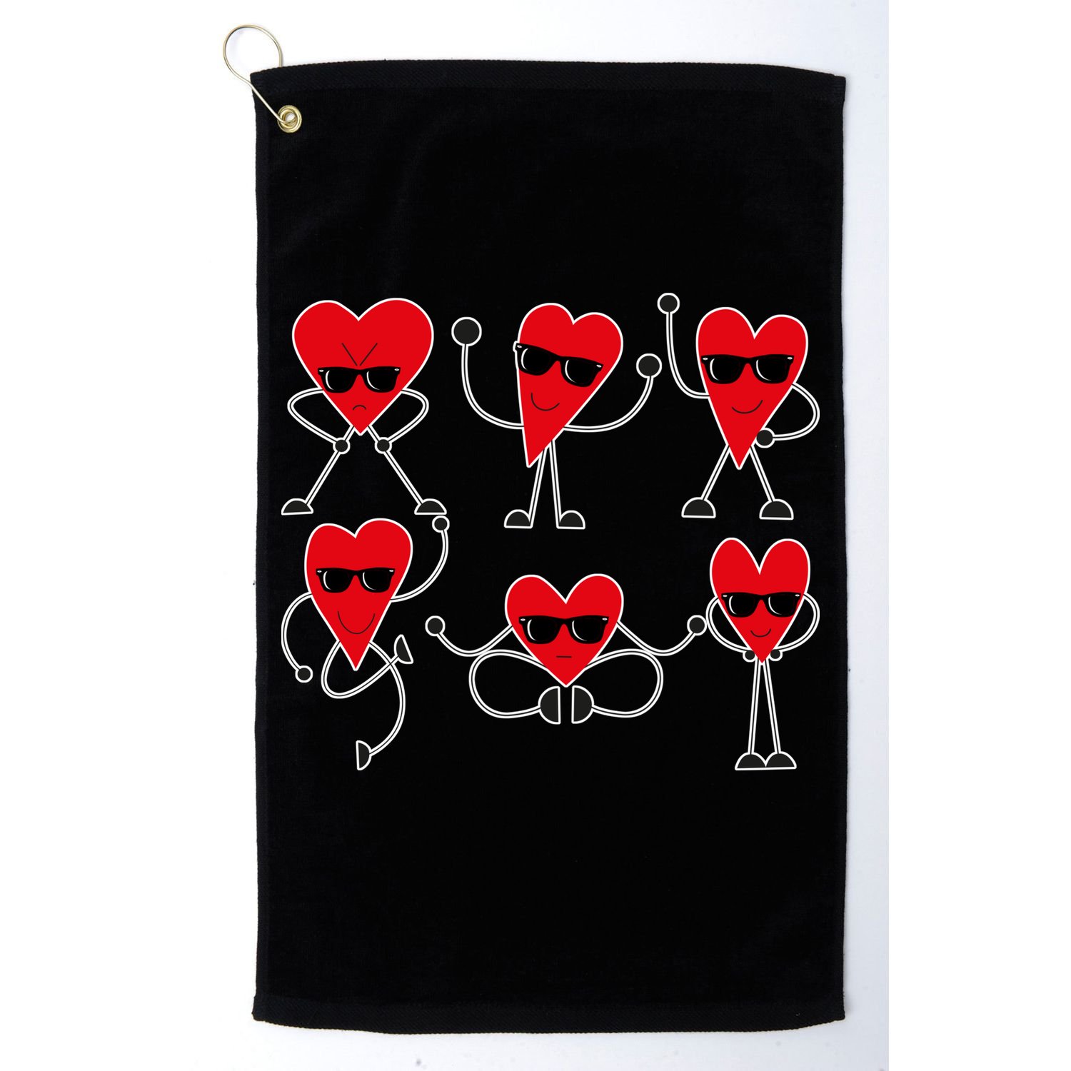 Dancing Hearts Dance Challenge Valentines Day Golf Towel