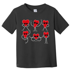 Dancing Hearts Dance Challenge Valentines Day Toddler T-Shirt