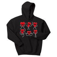 Dancing Hearts Dance Challenge Valentines Day Kids Hoodie