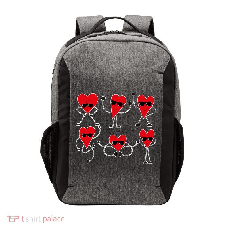 Dancing Hearts Dance Challenge Valentines Day Vector Backpack