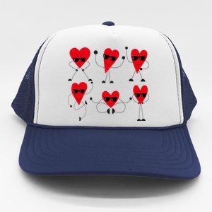 Dancing Hearts Dance Challenge Valentines Day Trucker Hat