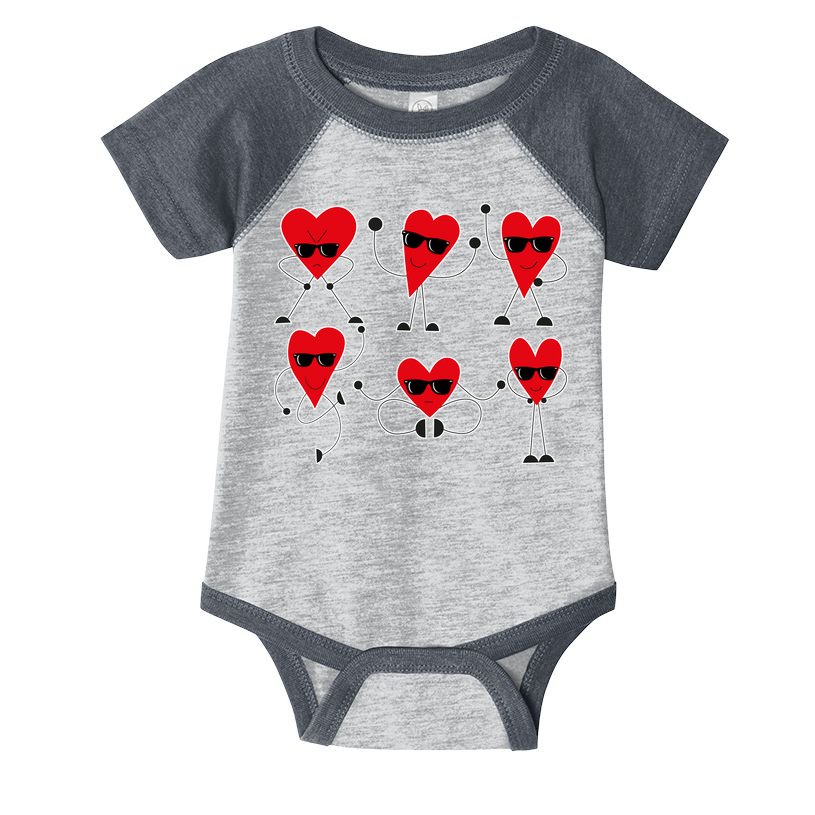 Dancing Hearts Dance Challenge Valentines Day Infant Baby Jersey Bodysuit