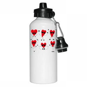 Dancing Hearts Dance Challenge Valentines Day Aluminum Water Bottle