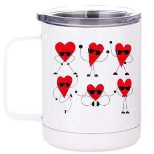 Dancing Hearts Dance Challenge Valentines Day 12 oz Stainless Steel Tumbler Cup