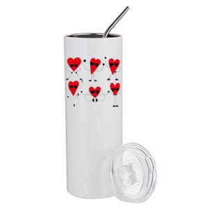 Dancing Hearts Dance Challenge Valentines Day Stainless Steel Tumbler