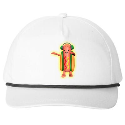 Dancing Hot Dog Funny Filter Meme Snapback Five-Panel Rope Hat