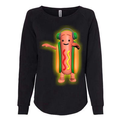 Dancing Hot Dog Funny Filter Meme Womens California Wash Sweatshirt