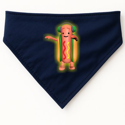 Dancing Hot Dog Funny Filter Meme USA-Made Doggie Bandana