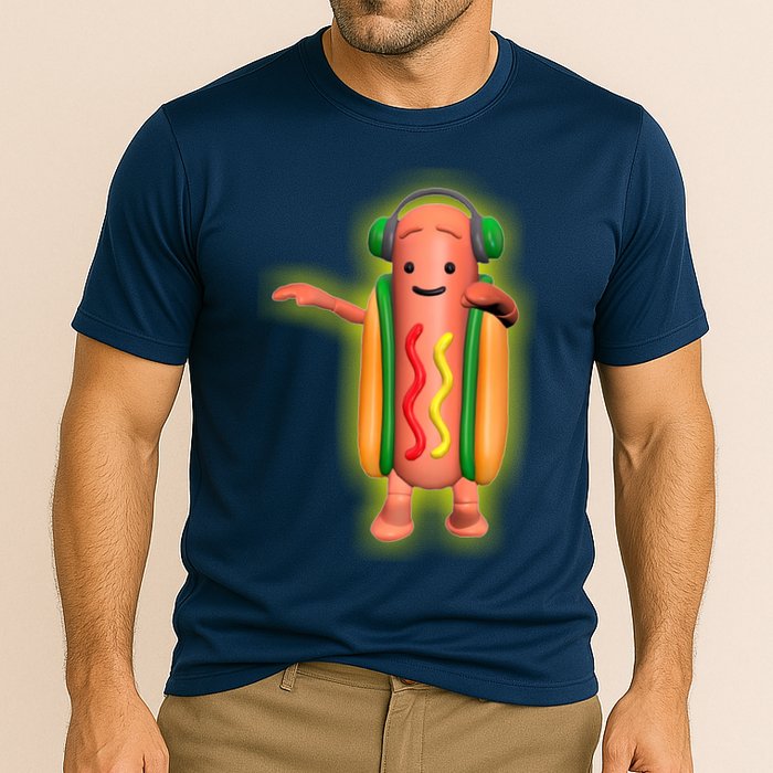 Dancing Hot Dog Funny Filter Meme Performance Shirt