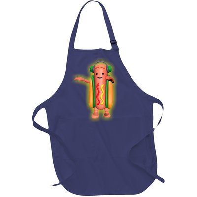 Dancing Hot Dog Funny Filter Meme Full-Length Apron With Pockets