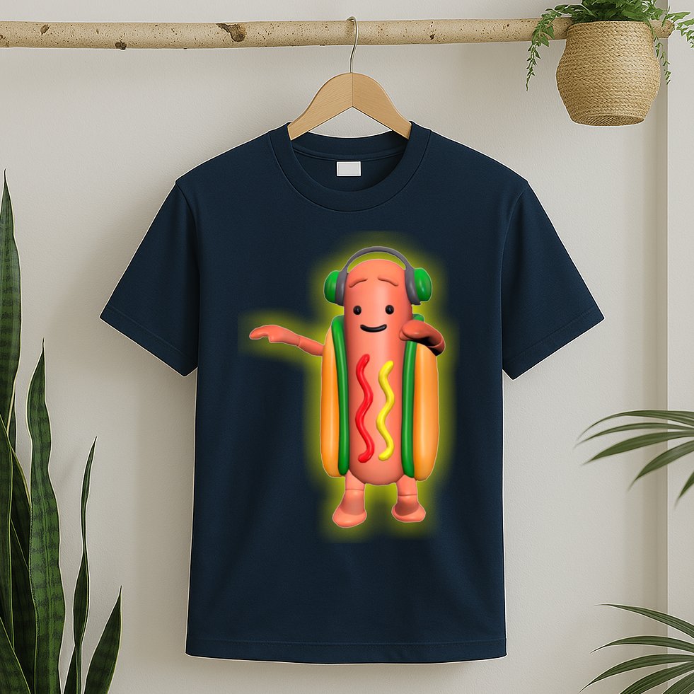 Dancing Hot Dog Funny Filter Meme T-Shirt