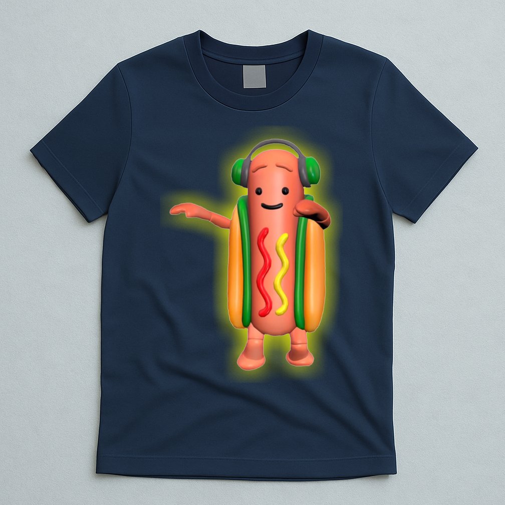 Dancing Hot Dog Funny Filter Meme T-Shirt