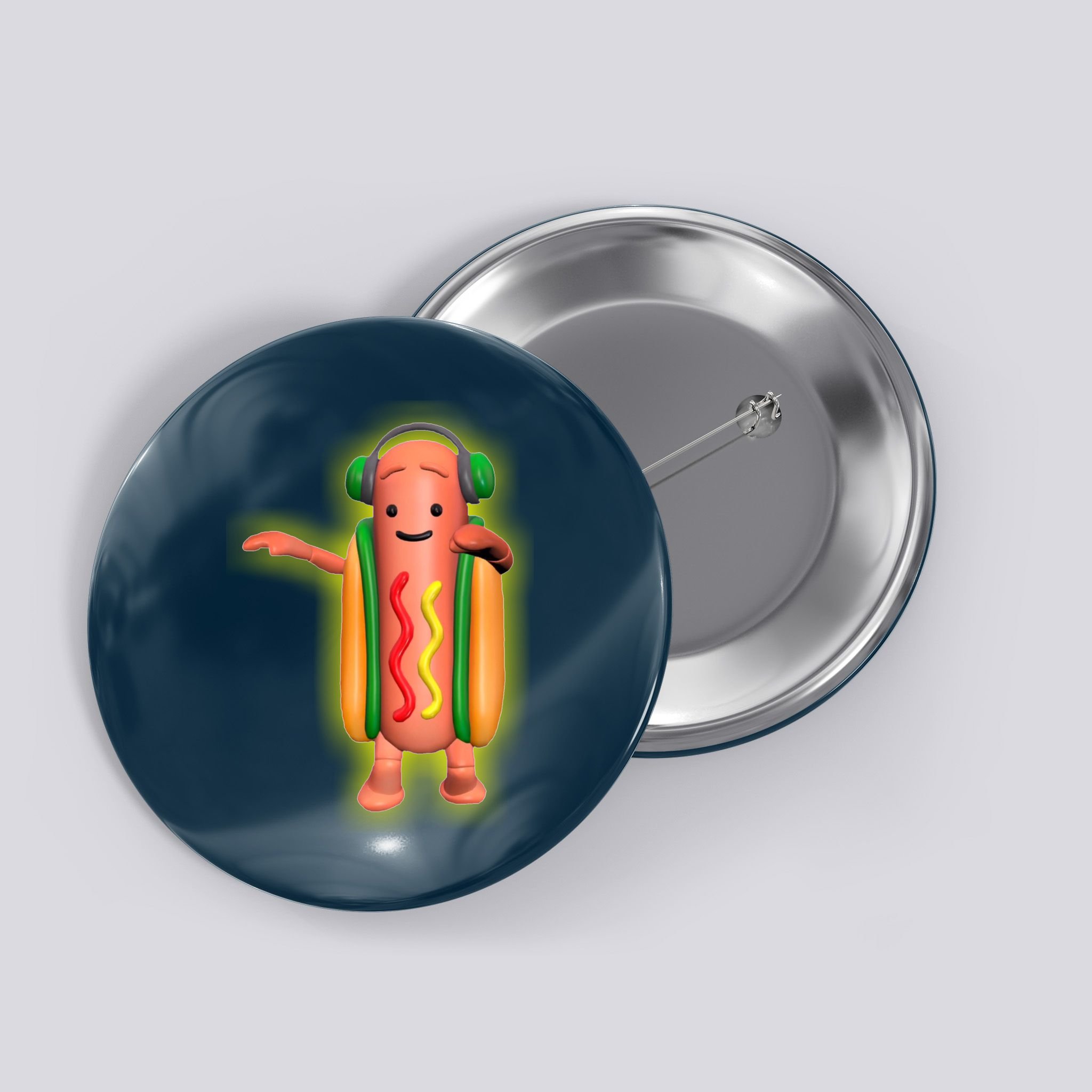 Dancing Hot Dog Funny Filter Meme Button