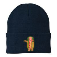 Dancing Hot Dog Funny Filter Meme Knit Cap Winter Beanie