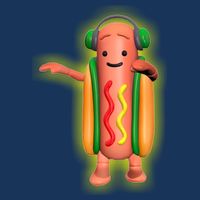 Dancing Hot Dog Funny Filter Meme Flatbill Hat