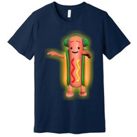 Dancing Hot Dog Funny Filter Meme Premium T-Shirt