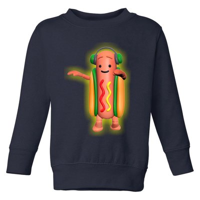 Dancing Hot Dog Funny Filter Meme Toddler Sweatshirt
