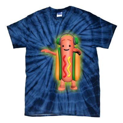 Dancing Hot Dog Funny Filter Meme Tie-Dye T-Shirt