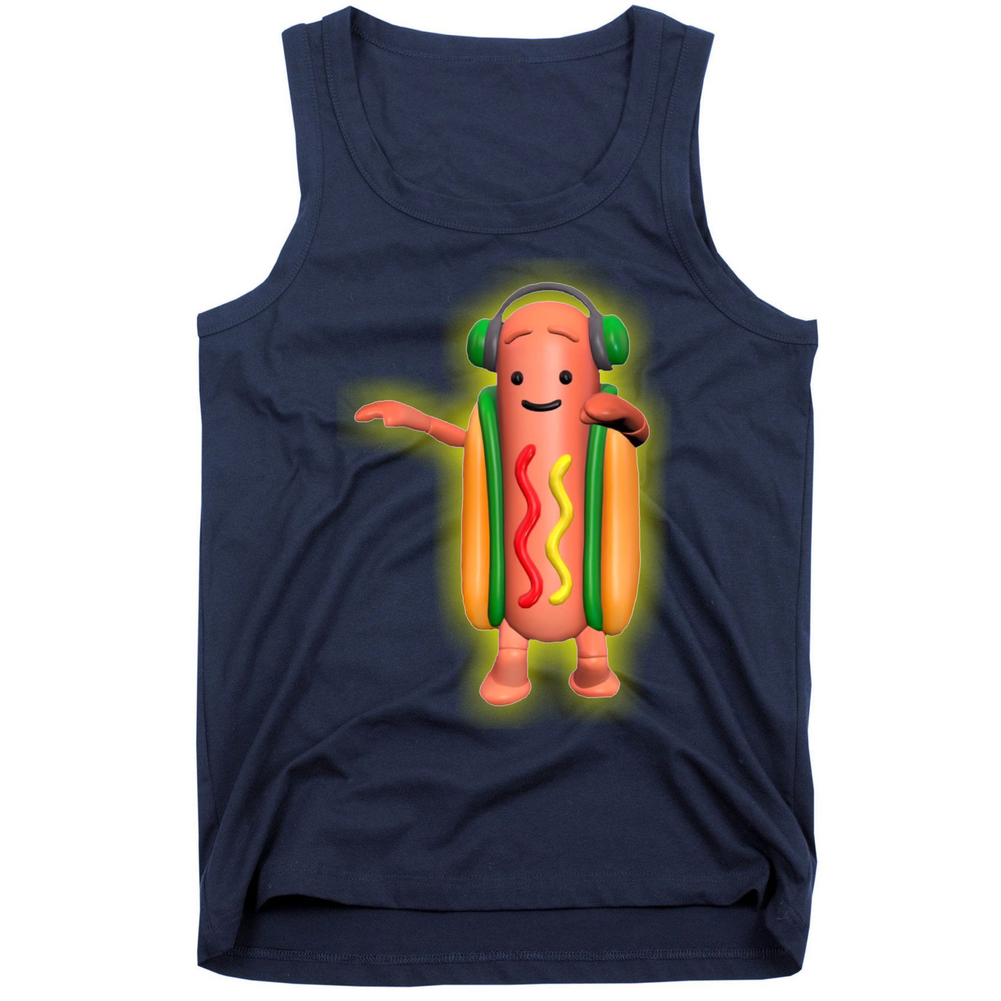 Dancing Hot Dog Funny Filter Meme Tank Top
