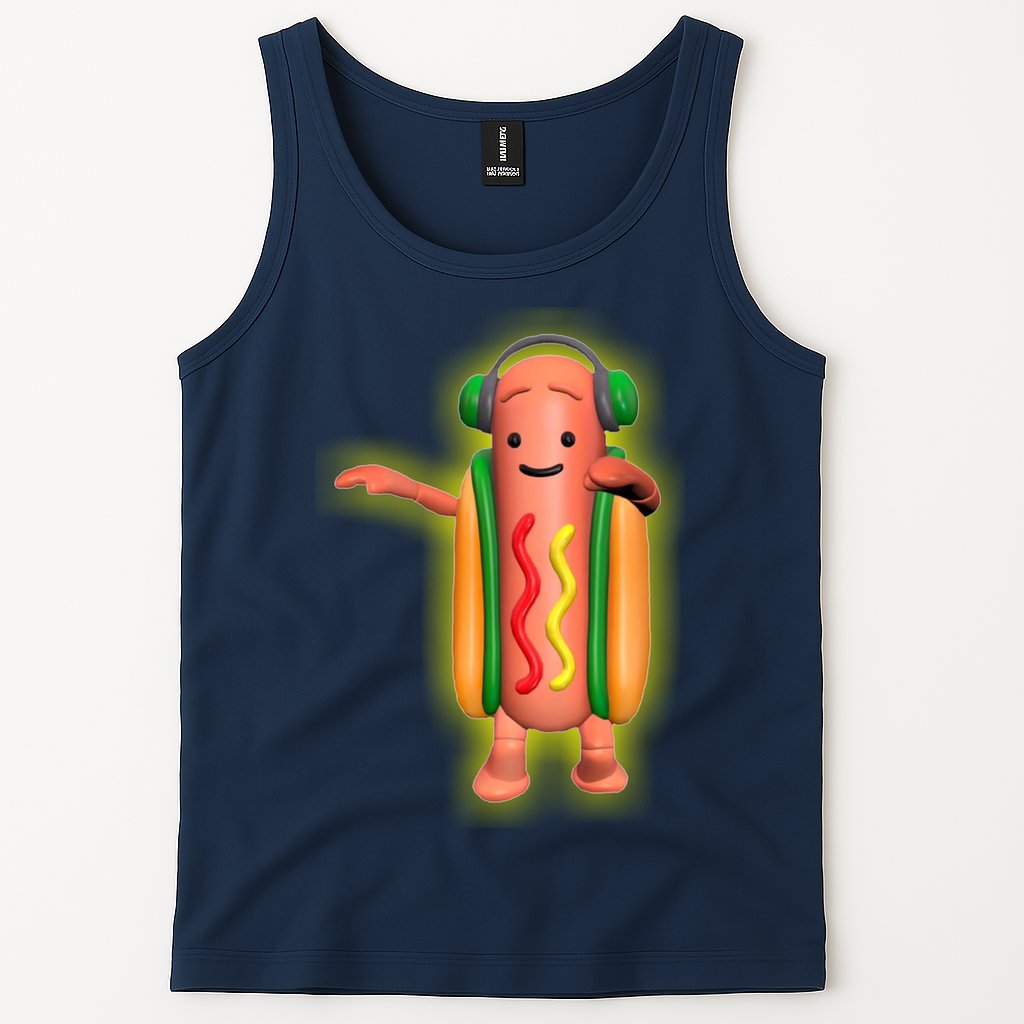 Dancing Hot Dog Funny Filter Meme Tank Top