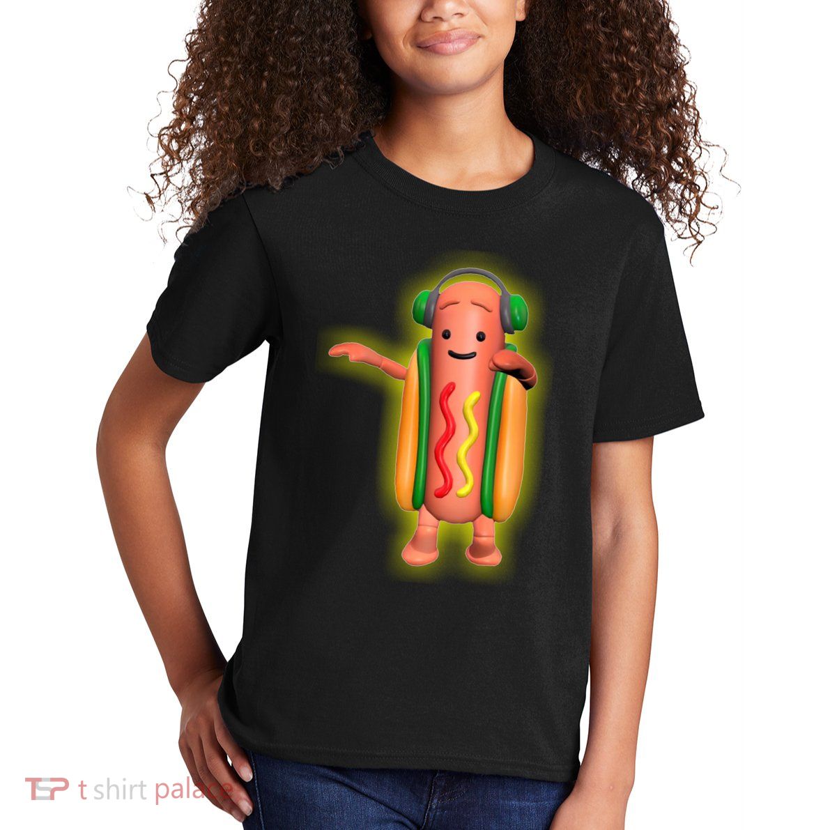 Dancing Hot Dog Funny Filter Meme Kids T-Shirt
