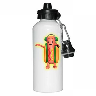 Dancing Hot Dog Funny Filter Meme Aluminum Water Bottle