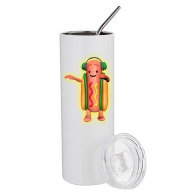 Dancing Hot Dog Funny Filter Meme Stainless Steel Tumbler