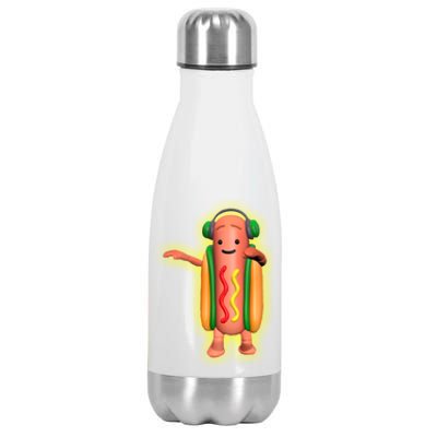 Dancing Hot Dog Funny Filter Meme Stainless Steel Insulated Water Bottle