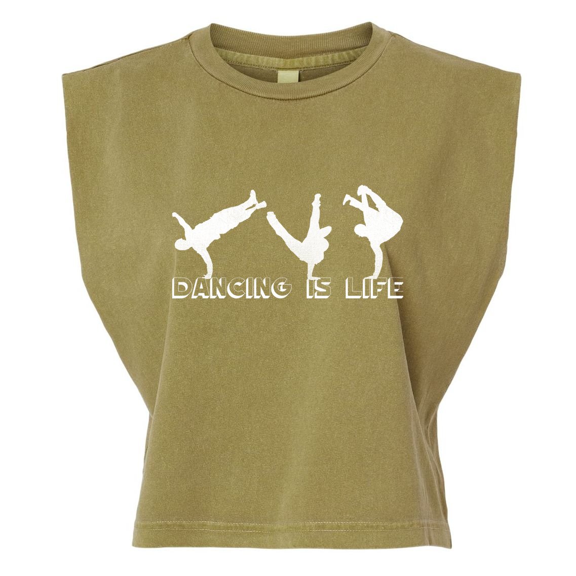 Dancing Is Life Garment-Dyed Women's Muscle Tee