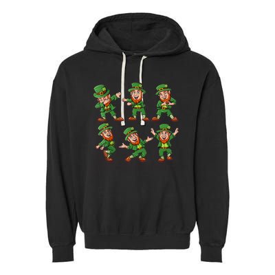 Dancing Leprechaun Dab Garment-Dyed Fleece Hoodie