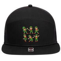 Dancing Leprechaun Dab 7 Panel Mesh Trucker Snapback Hat