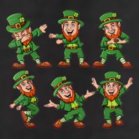 Dancing Leprechaun Dab 7 Panel Mesh Trucker Snapback Hat