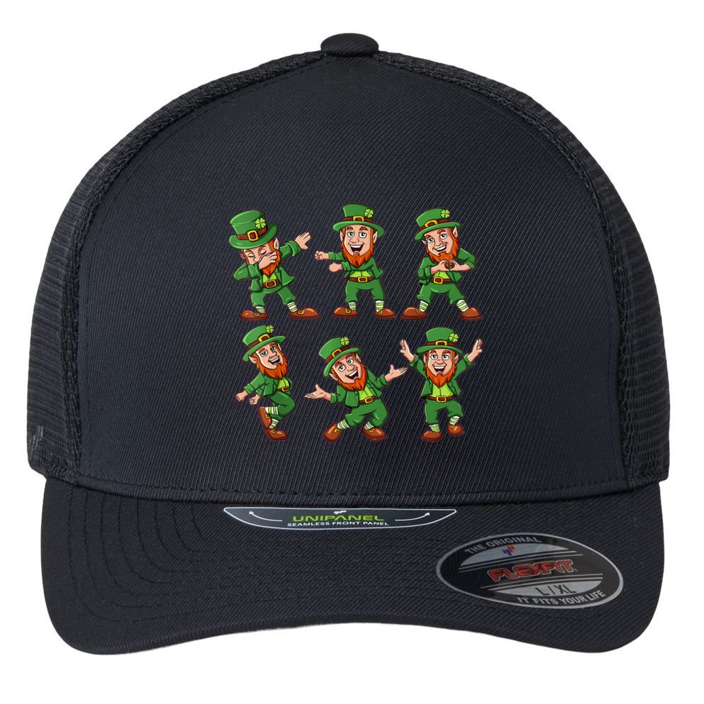 Dancing Leprechaun Dab Flexfit Unipanel Trucker Cap