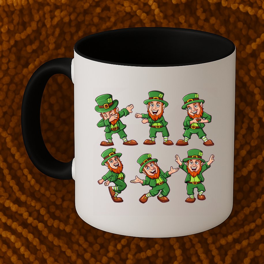 Dancing Leprechaun Dab Mug